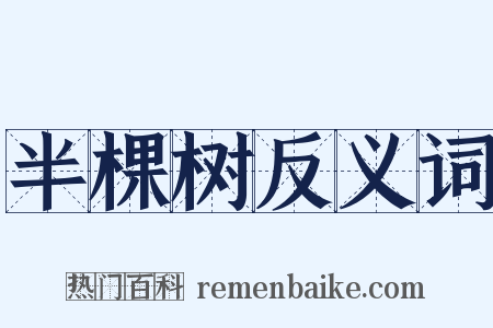 半棵树反义词是什么意思的图片